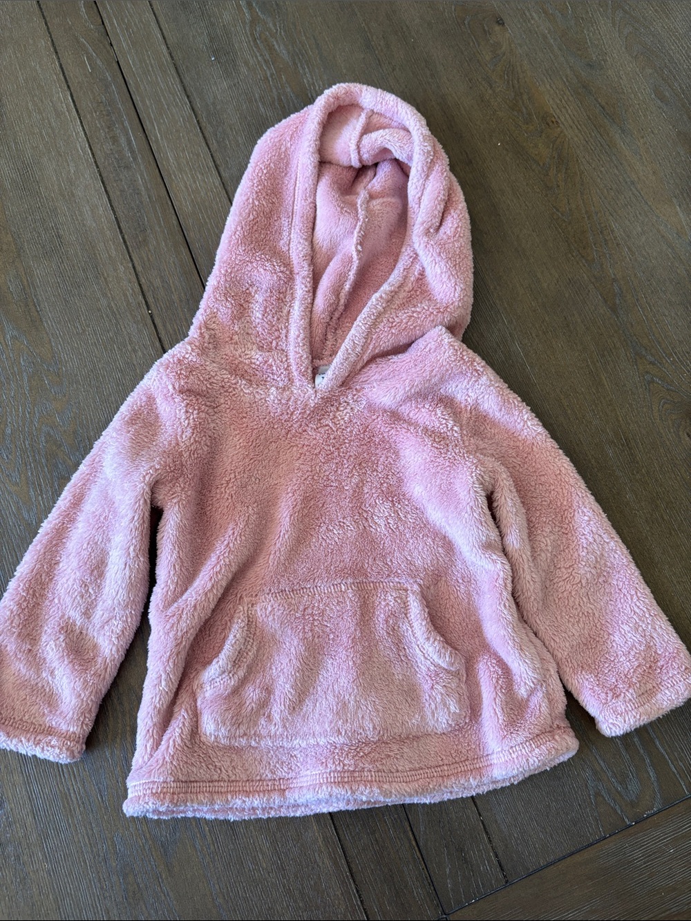 Plush Hooded Pullover for Infant- Pink